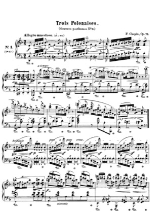 Thumbnail of first page of Polonaise fantasie, Op.71 piano sheet music PDF by Chopin.