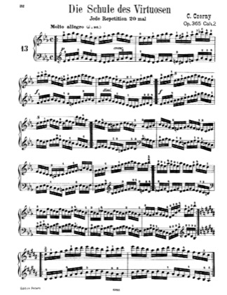 Thumbnail of first page of Book No.2: Etudes Nos.13-26 piano sheet music PDF by Czerny.
