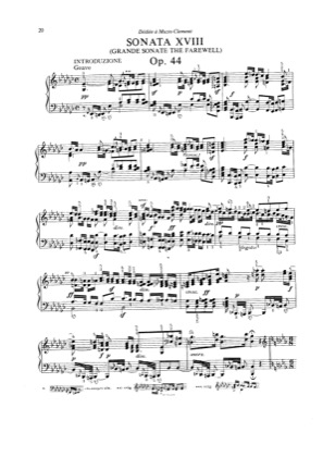 Thumbnail of first page of Sonata No.18, Op.44 piano sheet music PDF by Dussek.