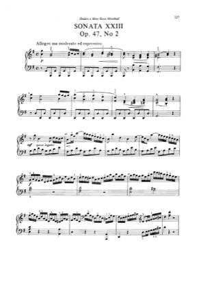 Thumbnail of first page of Sonata No.23, Op.47 No.2 piano sheet music PDF by Dussek.