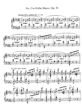 Thumbnail of first page of Valse Caprice No.2 Op.38 piano sheet music PDF by Faure.