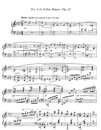 Thumbnail of first page of Valse Caprice No.4 Op.62 piano sheet music PDF by Faure.