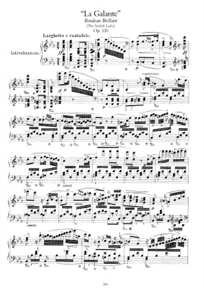 Thumbnail of first page of La Galante, Op.120 piano sheet music PDF by Hummel.