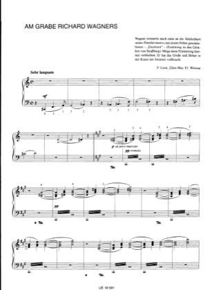 Thumbnail of first page of Am Grabe Richard Wagners, S.202 piano sheet music PDF by Liszt.