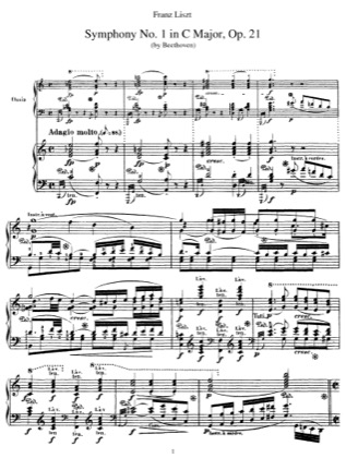 Thumbnail of first page of Symphony No.1 in C major, Op.21 (S.464/1) piano sheet music PDF by Liszt.