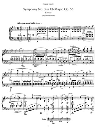 Thumbnail of first page of Symphony No.3 in E-flat major (Eroica), Op.55 (S.464/3) piano sheet music PDF by Liszt.