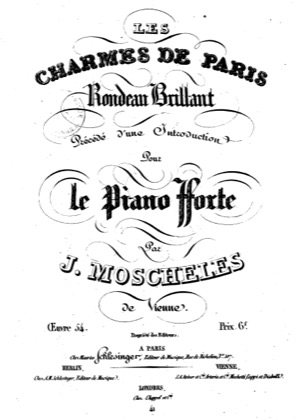 Thumbnail of first page of Les Charmes de Paris, Op.54 piano sheet music PDF by Moscheles.