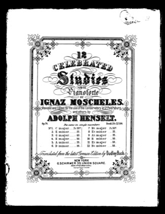 Thumbnail of first page of 24 Etudes Op.70 piano sheet music PDF by Moscheles.