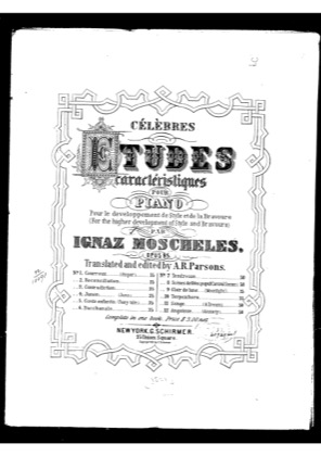 Thumbnail of first page of 12 Etudes, Op.95 piano sheet music PDF by Moscheles.