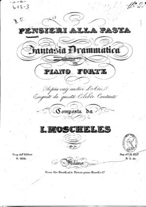 Thumbnail of first page of Gems a la Pasta, Op.71a piano sheet music PDF by Moscheles.