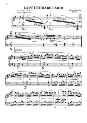 Thumbnail of first page of La Petite Babillarde, Op.66 piano sheet music PDF by Moscheles.
