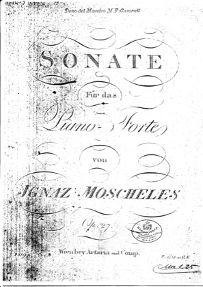 Thumbnail of first page of Piano Sonata Op.27 piano sheet music PDF by Moscheles.