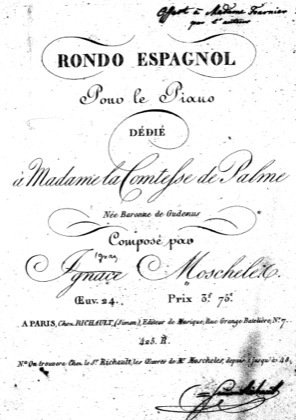 Thumbnail of first page of Rondo Espagnol, Op.24 piano sheet music PDF by Moscheles.