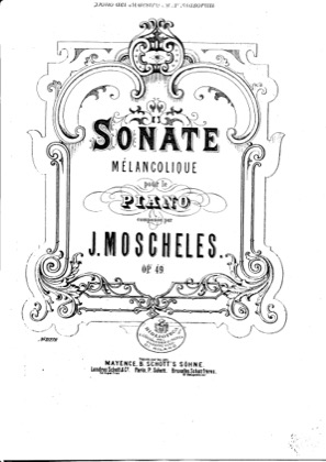 Thumbnail of first page of Sonata Melancolique, Op.49 piano sheet music PDF by Moscheles.