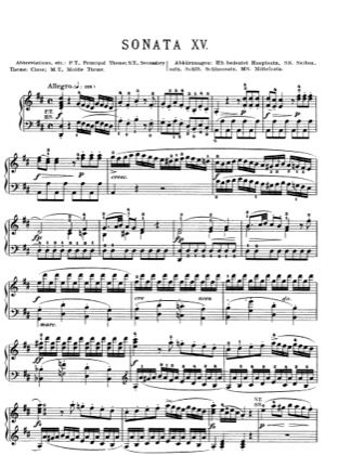 Thumbnail of first page of Piano Sonata in D major, K.284 piano sheet music PDF by Mozart.