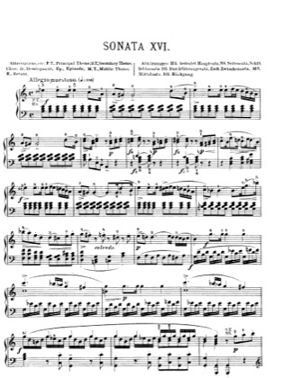 Thumbnail of first page of Piano Sonata in A minor, K.310 piano sheet music PDF by Mozart.