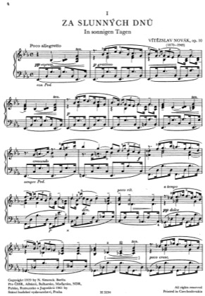 Thumbnail of first page of Barcarollen, Op.10 piano sheet music PDF by Novak.