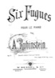 Thumbnail of First Page of 6 Preludes and Fugues, Op.53 sheet music by Rubinstein