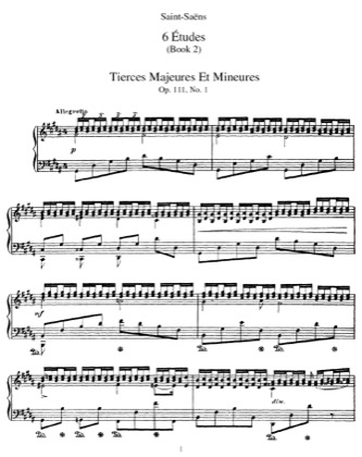 Thumbnail of first page of 6 Etudes, Op.111 piano sheet music PDF by Saint-Saens.