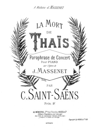Thumbnail of first page of La mort de Thaus (Concert paraphrase) piano sheet music PDF by Saint-Saens.