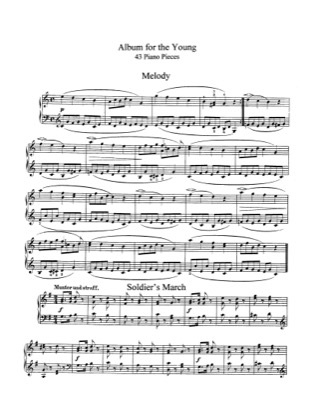 Thumbnail of first page of Album fur die Jugend, Op.68 piano sheet music PDF by Schumann.