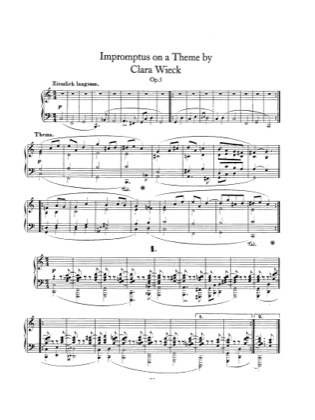 Thumbnail of first page of Impromptus, Op.5 piano sheet music PDF by Schumann.