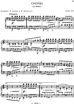Thumbnail of first page of No.2 in C Major piano sheet music PDF by Taneyev.