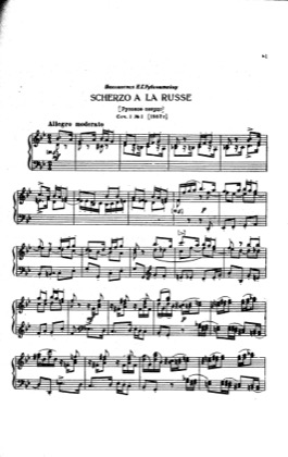 Thumbnail of first page of 2 Piano Pieces, Op.1 piano sheet music PDF by Tchaikovsky.