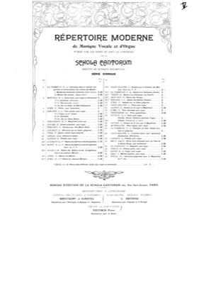 Thumbnail of first page of Les Vepres de Commun des Saints, Op.31 piano sheet music PDF by Chausson.