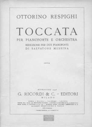 Thumbnail of first page of Toccata piano sheet music PDF by Massenet.