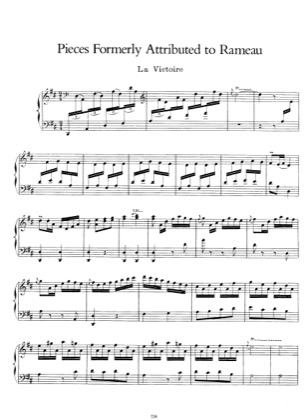 Thumbnail of first page of La Victorie piano sheet music PDF by Rameau.