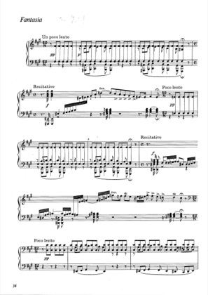 Thumbnail of first page of Fantasia, Op.3, WWV22 piano sheet music PDF by Wagner.