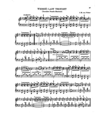 Thumbnail of first page of Last Musical Thought piano sheet music PDF by Weber.