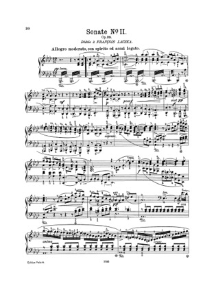 Thumbnail of first page of Piano Sonata No.2, Op.39 piano sheet music PDF by Weber.
