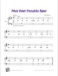 Thumbnail of First Page of Peter, Peter Pumpkin Eater (2) sheet music by Kids