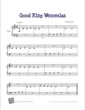 Thumbnail of First Page of Good King Wenceslas sheet music by Christmas