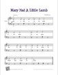 Thumbnail of First Page of Mary Had A Little Lamb sheet music by Kids