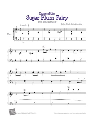 Thumbnail of first page of Dance of the Sugar Plum Fairy (Nutcracker) piano sheet music PDF by The Nutcracker.