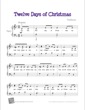 Thumbnail of First Page of Twelve Days of Christmas sheet music by Christmas