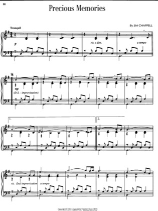 Thumbnail of first page of Precious Memories piano sheet music PDF by Alan Jackson.