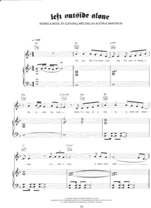 Thumbnail of first page of Left Outside Alone piano sheet music PDF by Anastacia.