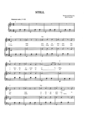 Thumbnail of first page of Still piano sheet music PDF by Ben Folds.