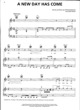 Thumbnail of First Page of A New Day Has Come sheet music by Celine Dion