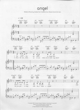 Thumbnail of first page of Angel piano sheet music PDF by Corrs.
