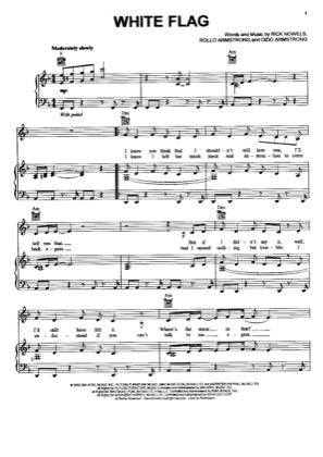 Thumbnail of first page of White Flag (1) piano sheet music PDF by Dido.
