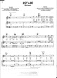 Thumbnail of First Page of Escape sheet music by Enrique Iglesias
