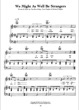 Thumbnail of First Page of We Might As Well Be Strangers sheet music by Keane
