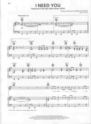 Thumbnail of first page of I Need You piano sheet music PDF by LeAnn Rimes.