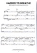 Thumbnail of First Page of Harder To Breathe sheet music by Maroon 5