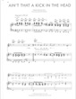 Thumbnail of First Page of Ain't That A Kick in The Head sheet music by Robbie Williams
